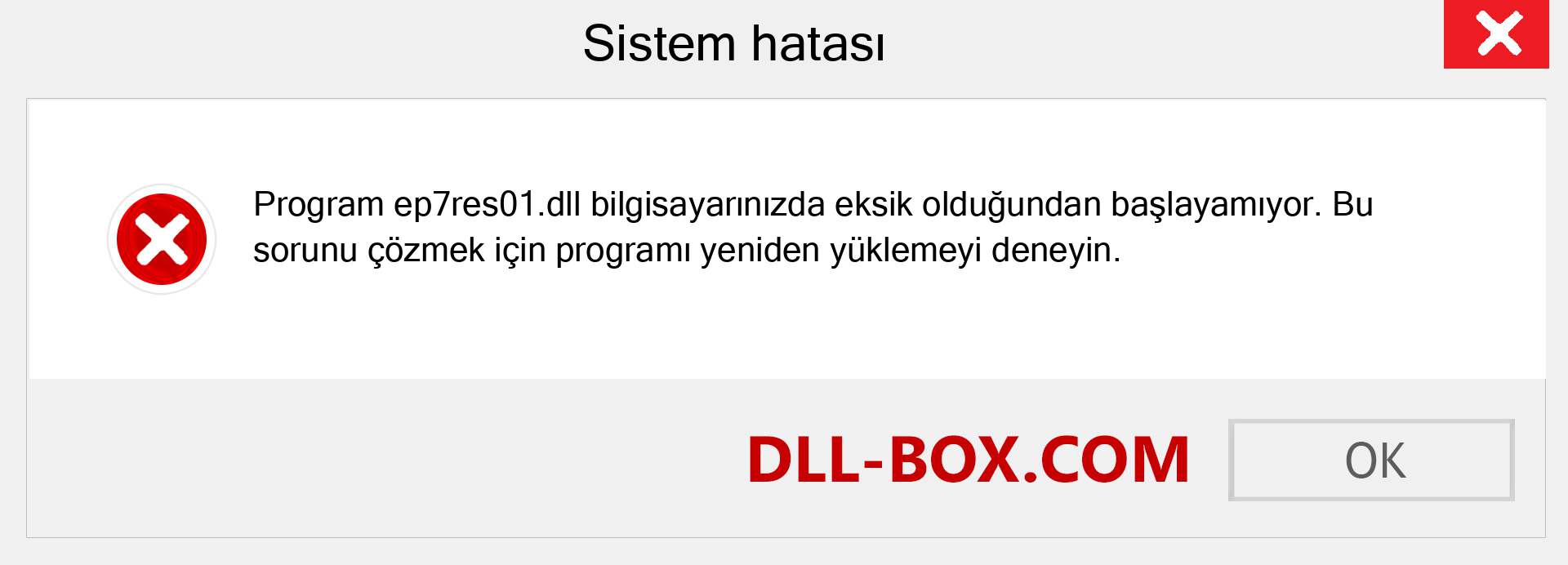 ep7res01.dll dosyası eksik mi? Windows 7, 8, 10 için İndirin - Windows'ta ep7res01 dll Eksik Hatasını Düzeltin, fotoğraflar, resimler